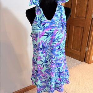 Tropical Print Swim Coverup